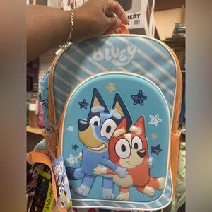 Bluey Kids Backpack with flashing lights new normal size 17” book bag
